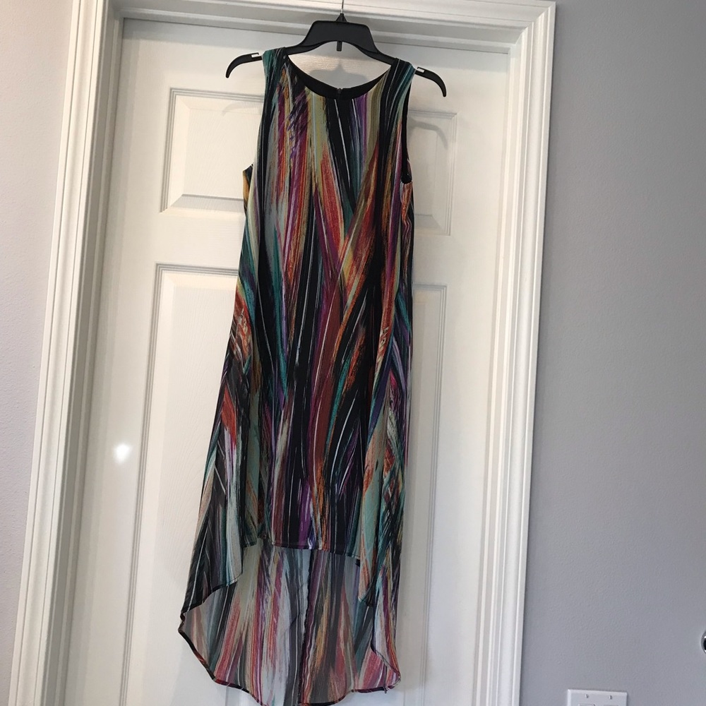 Karen Kane Multi Colored High Low Dress